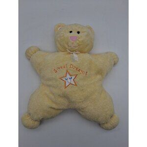 Kids Preferred Yellow Teddy Bear Sweet Dreams Star 2003 Vintage 12” Plush Lovey